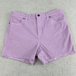 Carve Designs Oahu Corduroy Shorts Womens 10 Lavender Purple Frayed Hem Surf